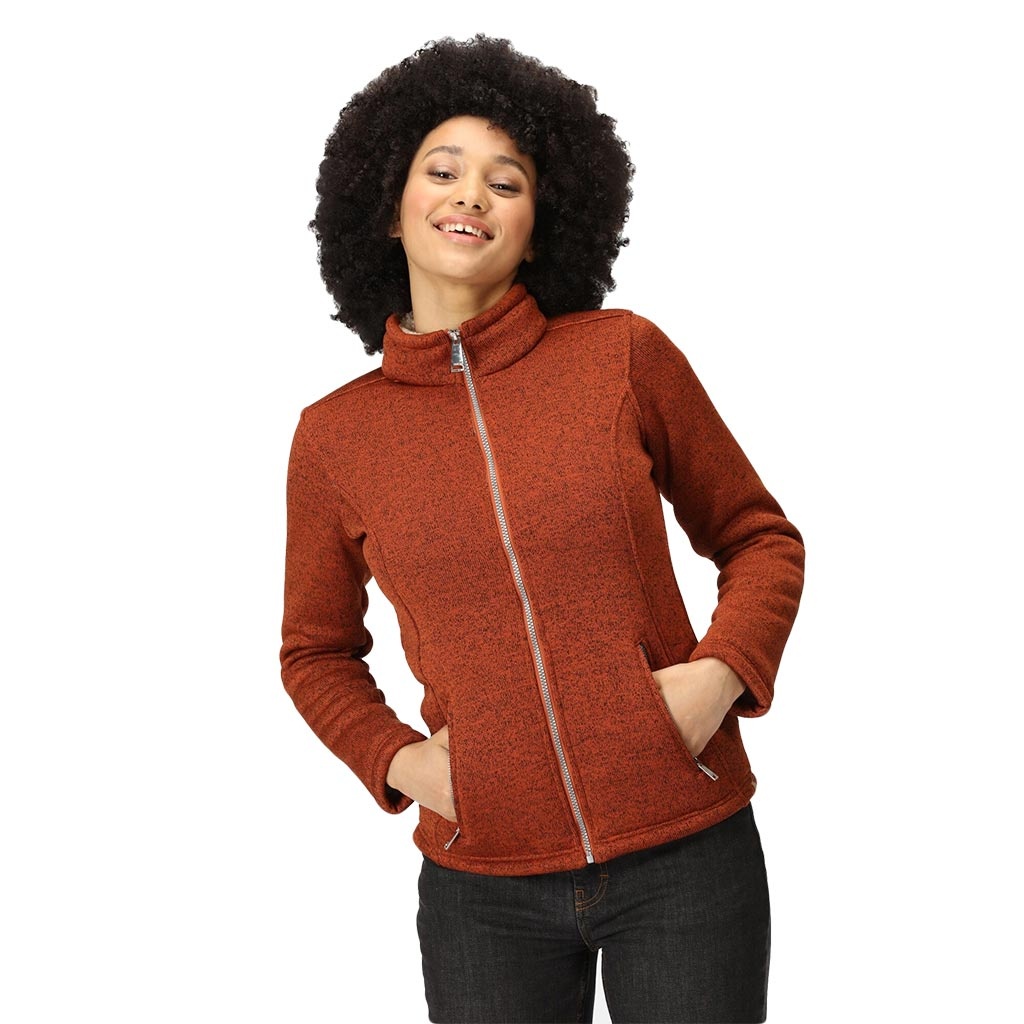 Razia II Burnt Copper Light Vanilla Fleece Jas Dames Top Merken Winkel